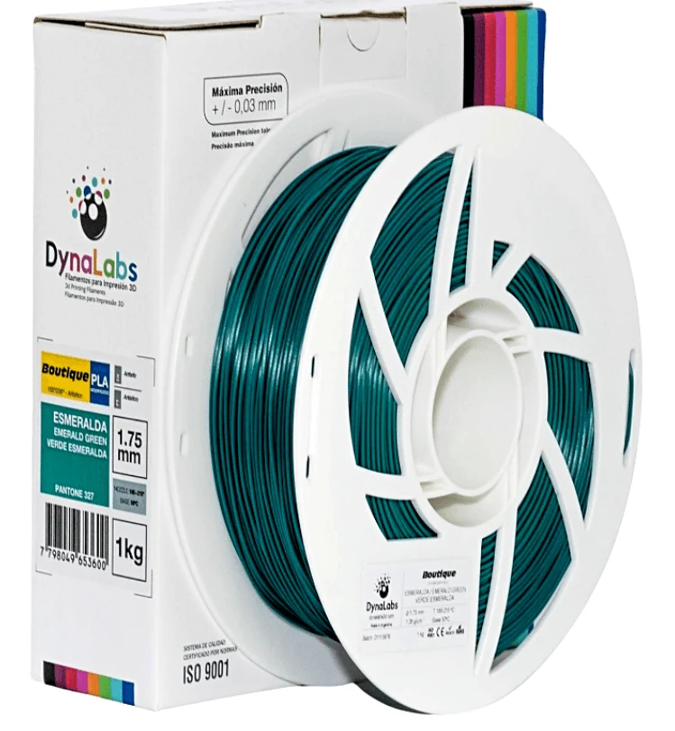 Rolo PLA Boutique - Verde Esmeralda- Dynalabs - 1.75mm - 1kg Alta Performance — 7
