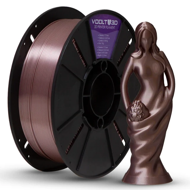 Rolo PLA Rose Gold V-Silk 1kg Alta Performance