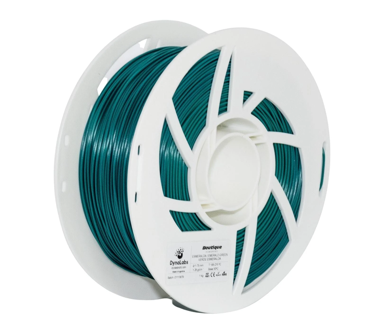 Rolo PLA Boutique - Verde Esmeralda- Dynalabs - 1.75mm - 1kg Alta Performance — 9