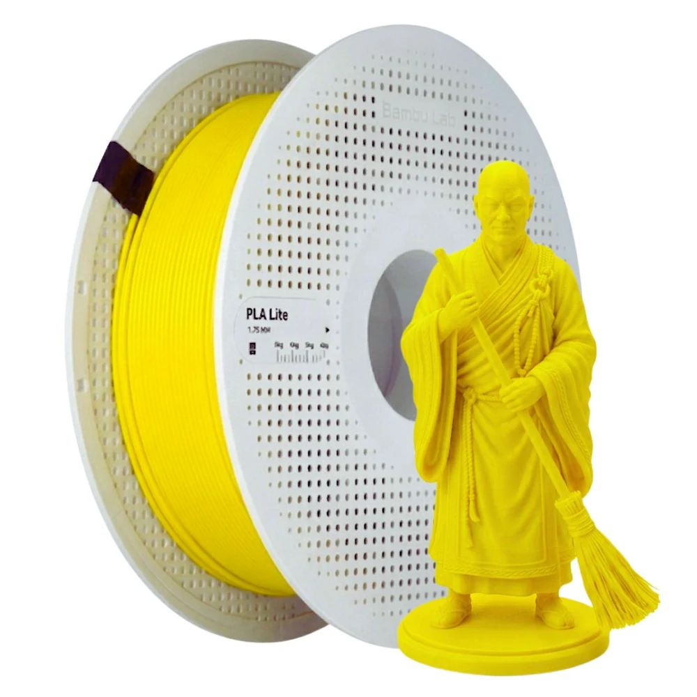 Filamento PLA Lite Amarelo 1 75mm 1KG Bambu Lab