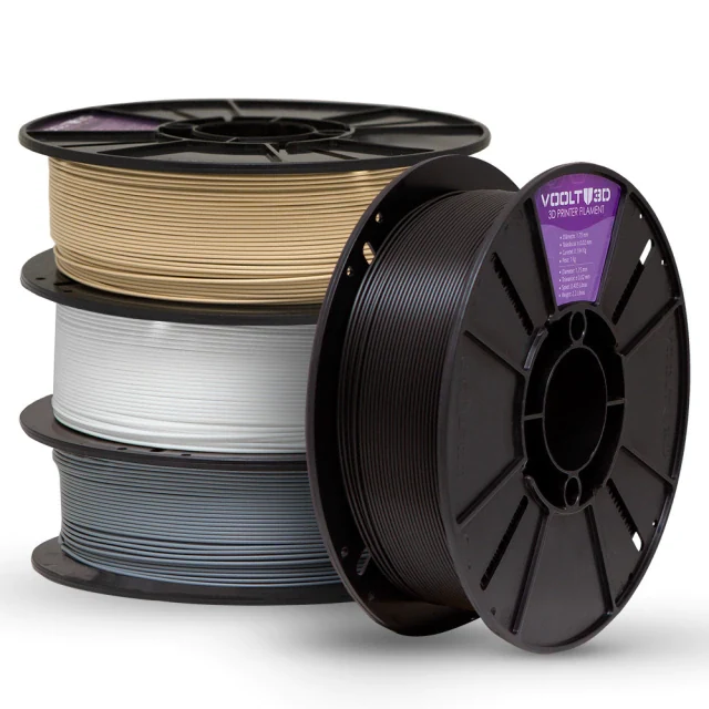 KIT Filamento PLA Velvet - Branco | Caucasiano | Cinza | Preto