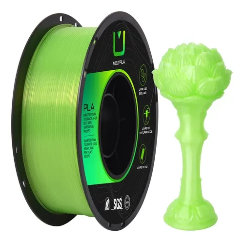 PLA Translucido Verde Limao Multfila 1KG