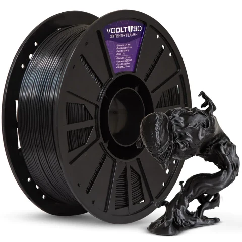 Rolo PLA Preto V-Silk 1kg Alta Performance — 6