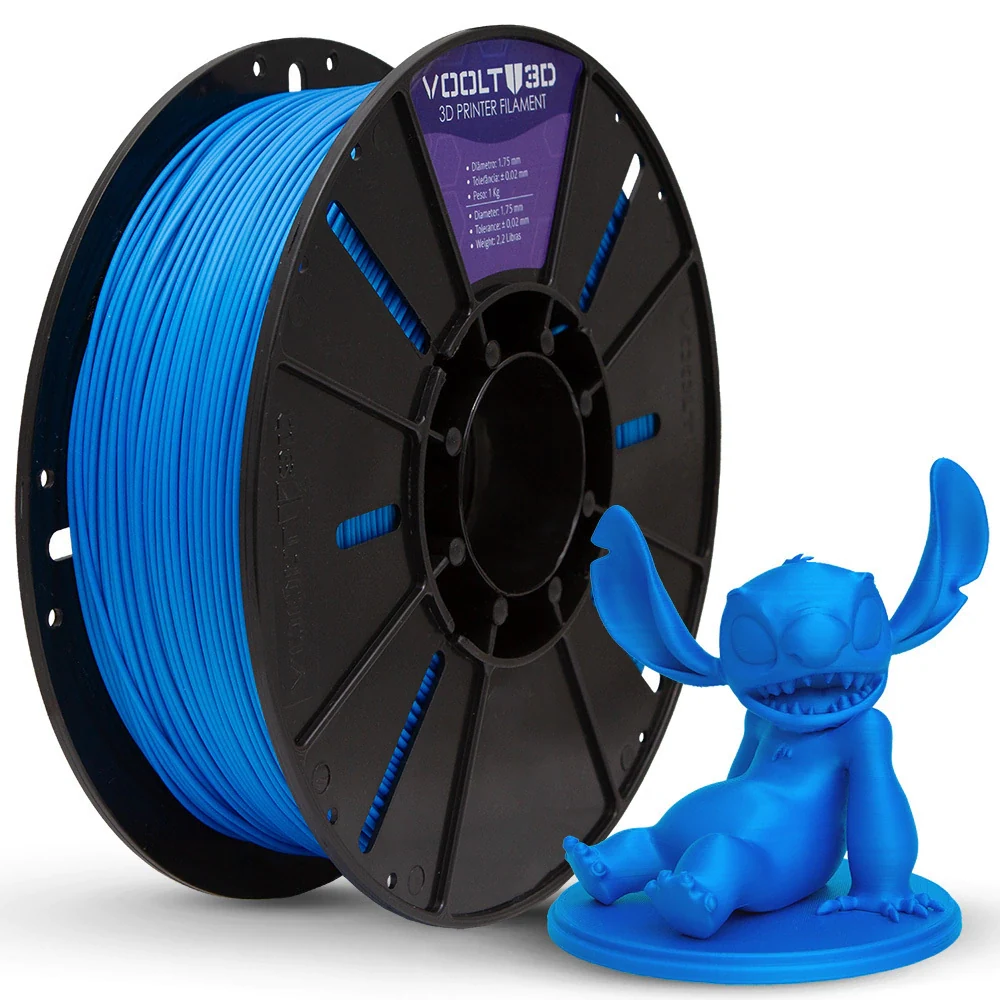 Rolo PLA Azul Velvet 1kg Alta Performance