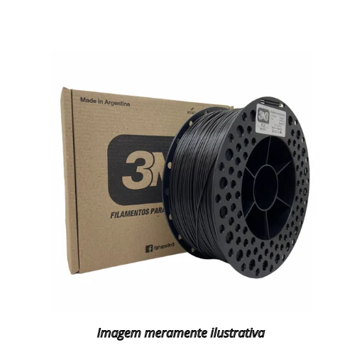 Filamento PLA Preto 3n3 1 75mm 1KG