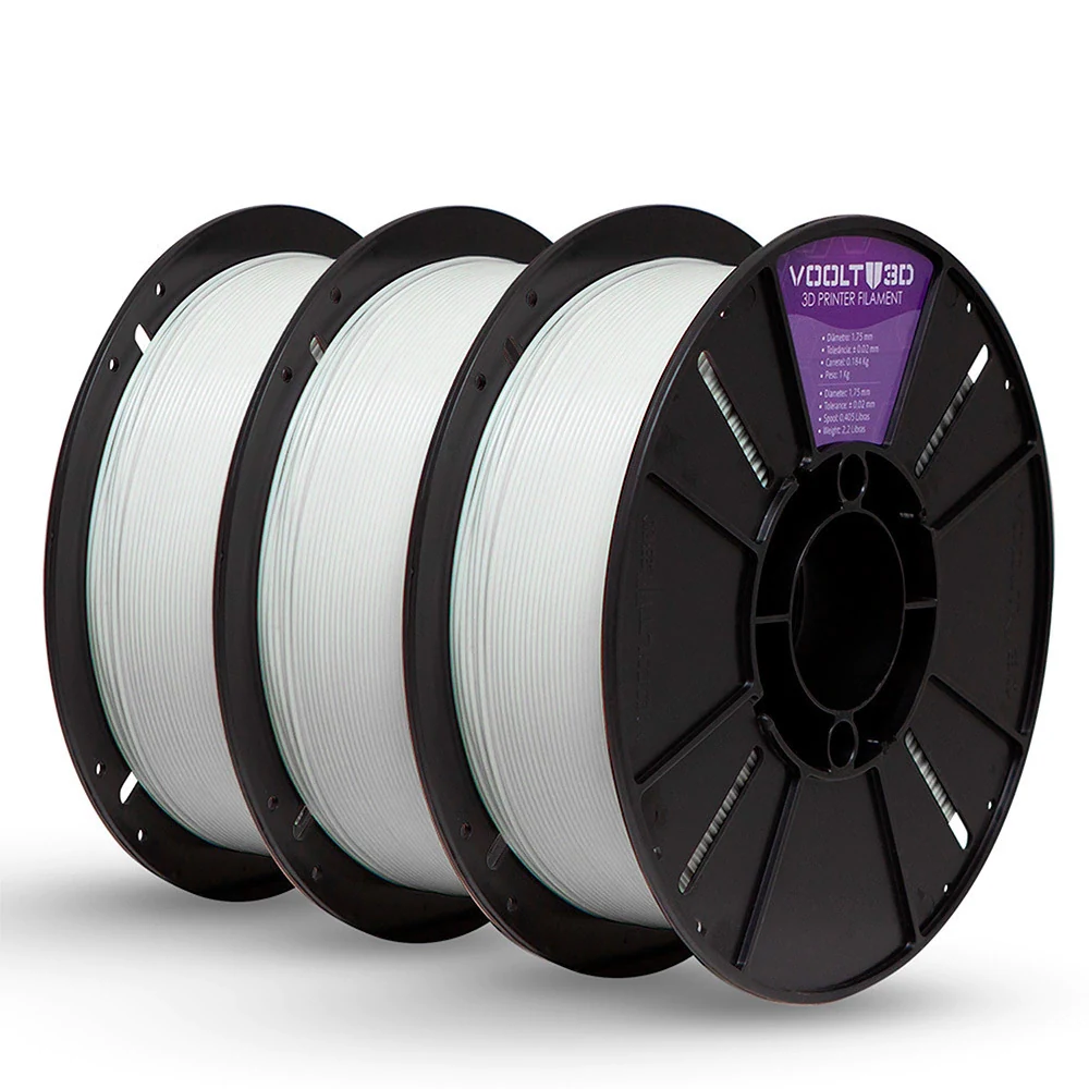 KIT Filamento PLA Branco Velvet - 3Kg — 3