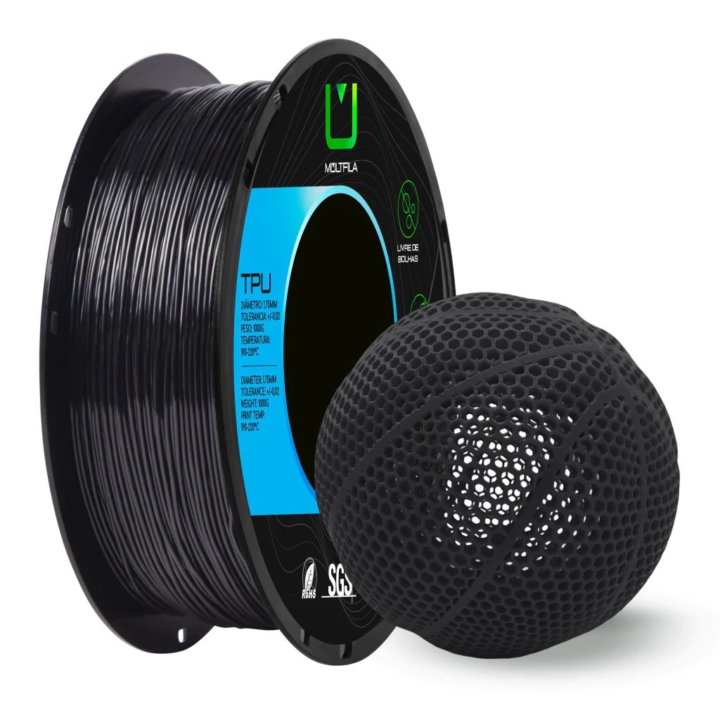 Filamento -Tpu - Preto - Multfila 1kg