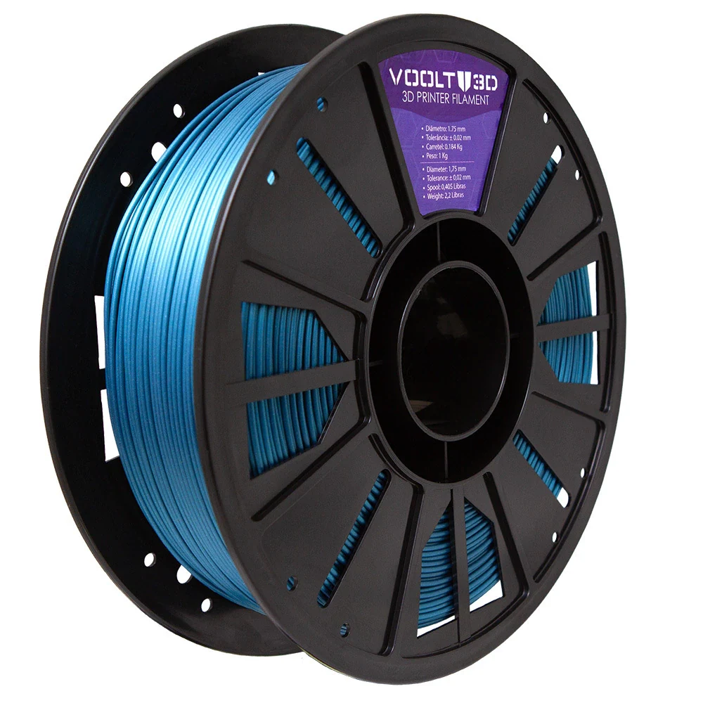 Filamento PLA Azul Metalizado V-Silk 1kg
