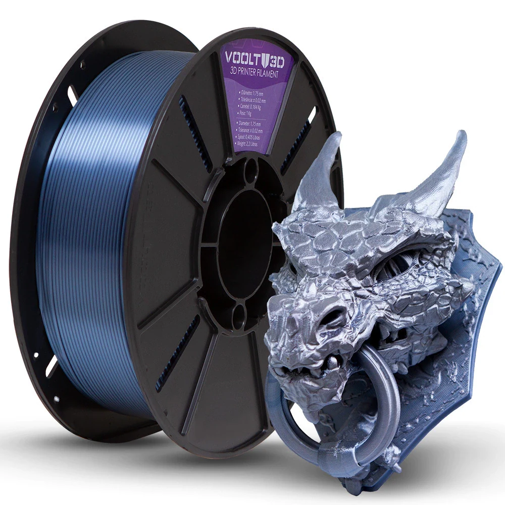 Filamento PLA Azul Titanium V-Silk 1kg