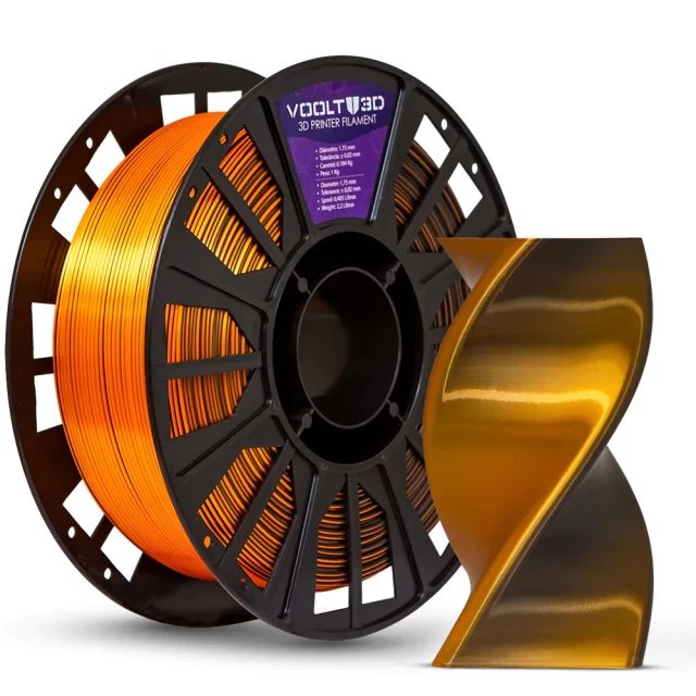 PLA Duo Color Shadow Laranja com Preto V-Silk 1kg