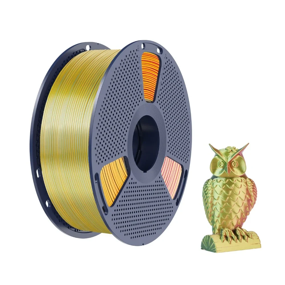 Silk PLA Plus - Three Colors - Vermelho/ Amarelo/ Verde - Sunlu 1kg