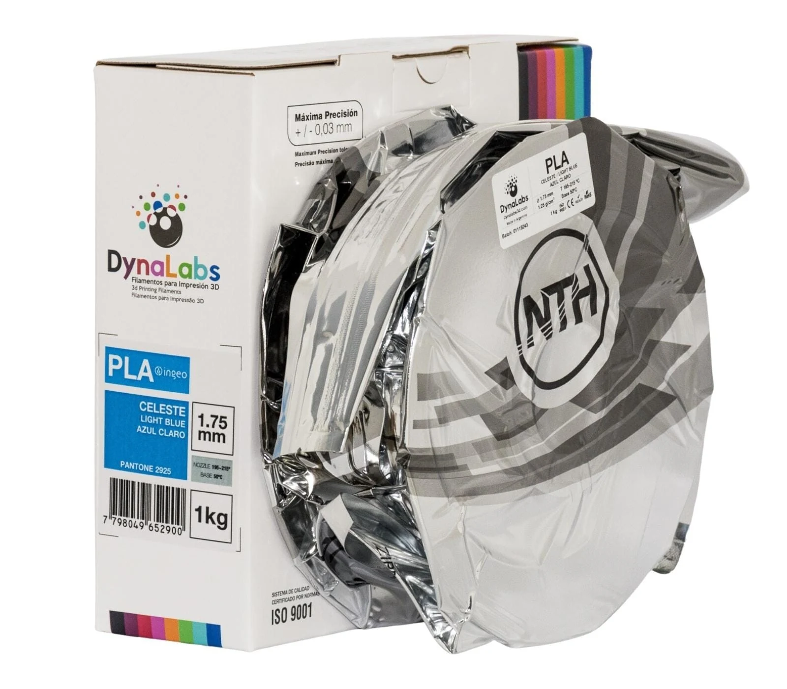 PLA Ingeo - Azul Claro- Dynalabs - 1.75mm - 1kg — 8