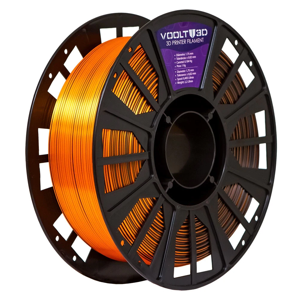 PLA Duo Color Shadow Laranja com Preto V-Silk 1kg — 4