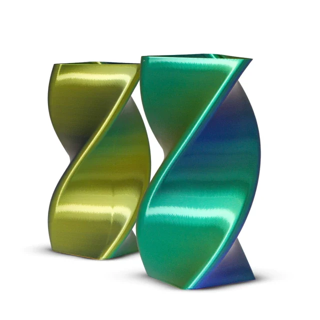 Rolo PLA Tri Azul Safira / Dourado / Verde V-Silk 1kg Alta Performance — 3