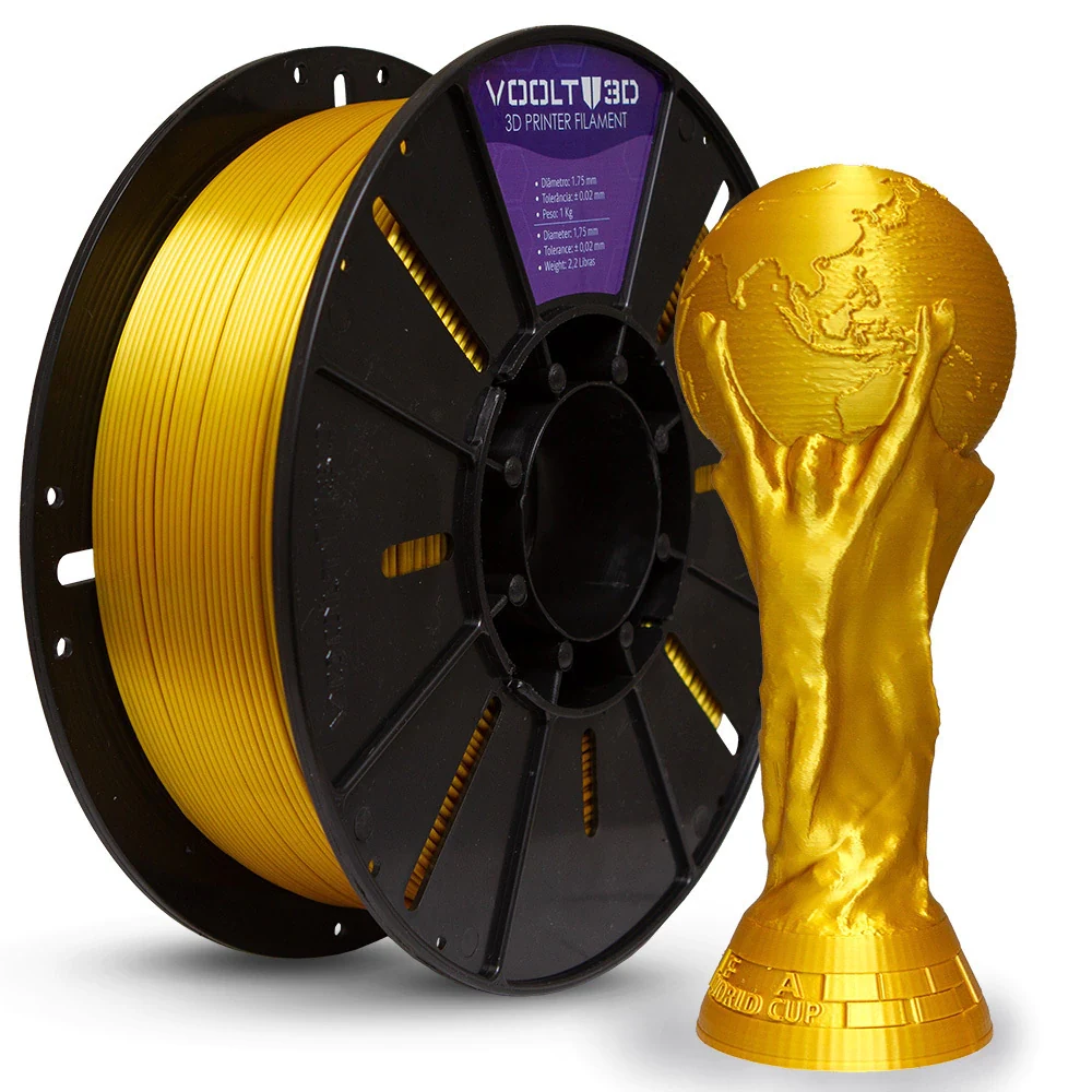 KIT Filamento PLA V-Silk - Alumínio | Bronze | Dourado — 4