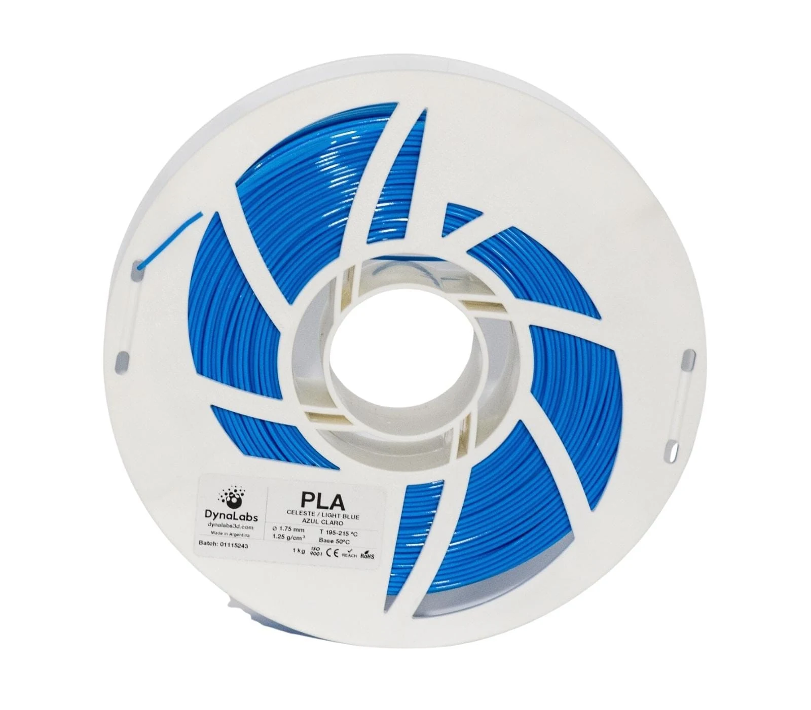 PLA Ingeo - Azul Claro- Dynalabs - 1.75mm - 1kg — 10