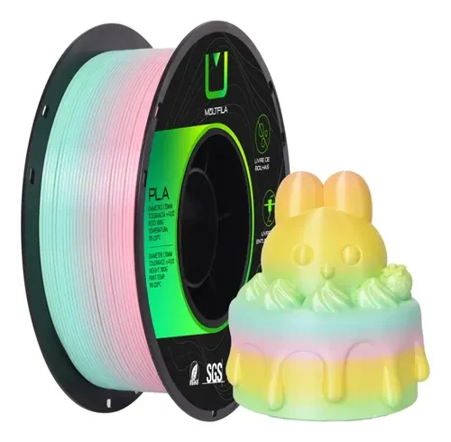 Filamento PLA Silk Rainbow Fada Multfila 1KG