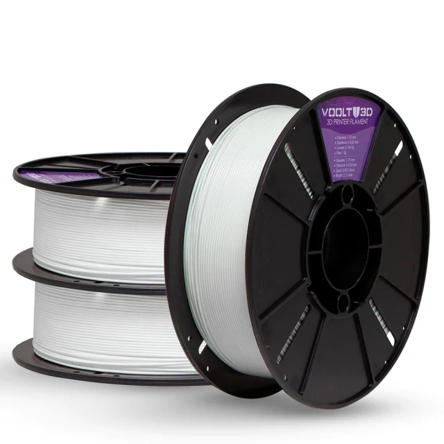 KIT Filamento PLA Branco Velvet - 3Kg