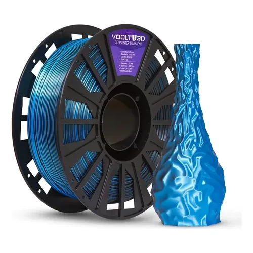 Rolo Silk PLA Plus Dual Color Azul Preto SUNLU 1KG Alta Performance