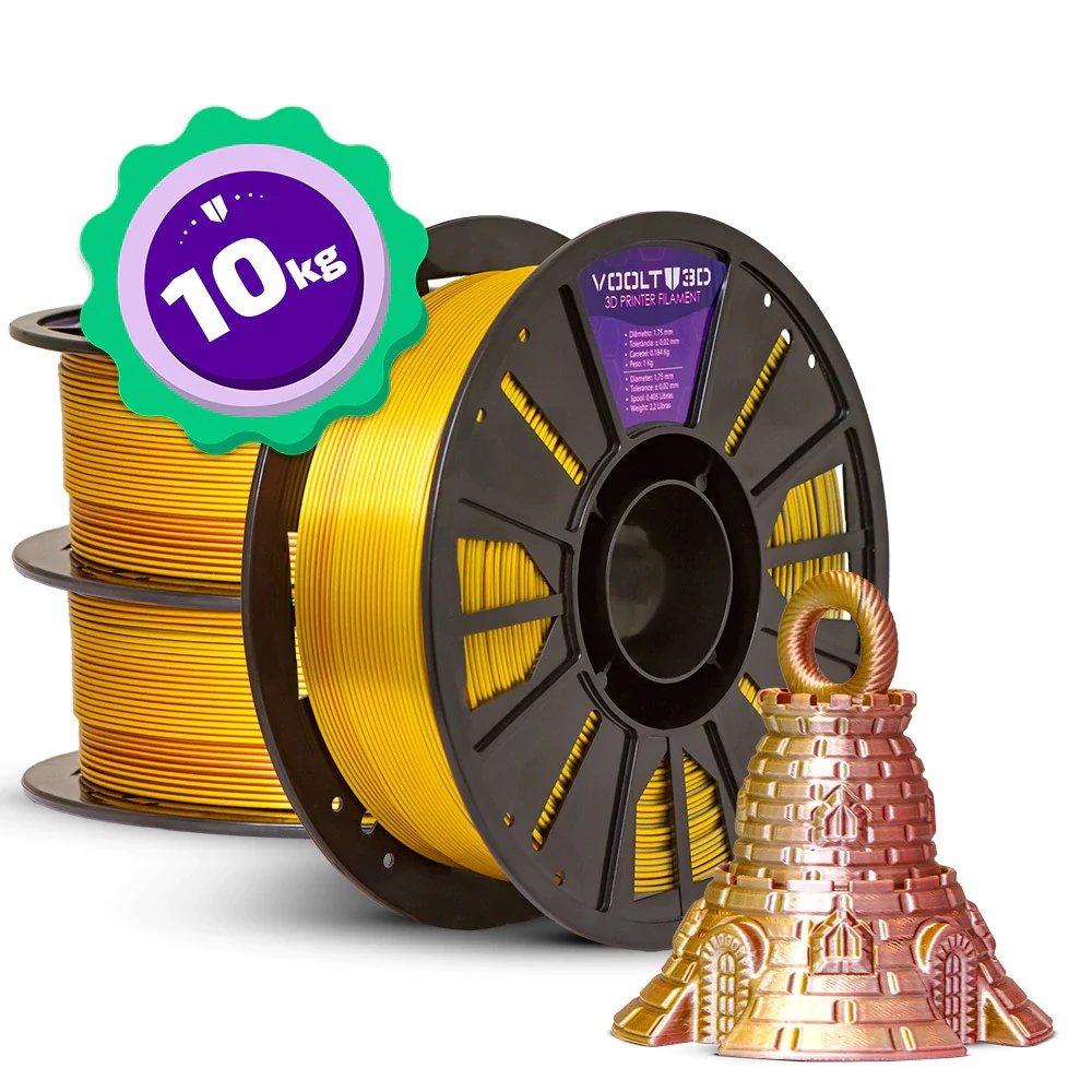 Kit Master - Filamento PLA Tri Color - 10 unidades — 3