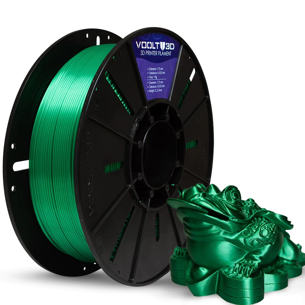 KIT Filamento PLA V-Silk - Dourado | Verde | Vermelho — 3
