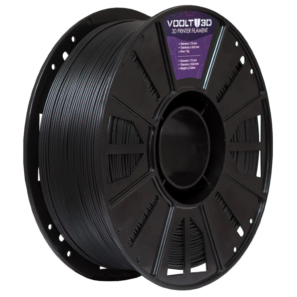 Rolo PLA Carvão Wood - PLA com particulas de Madeira 1kg Alta Performance — 5