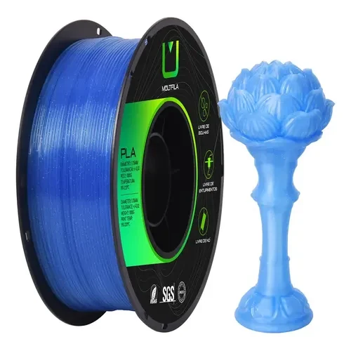 PLA Translucido Azul Claro Multfila 1KG