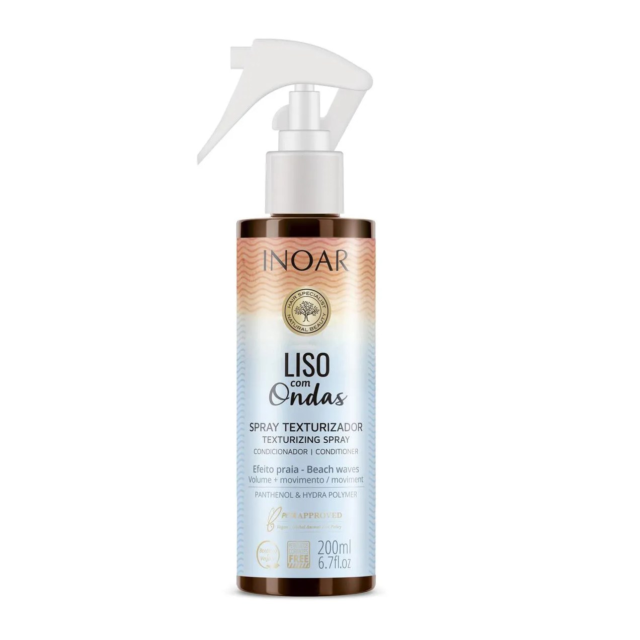 Spray Texturizador Cabelo Ondulado Inoar Liso com Ondas 200ml