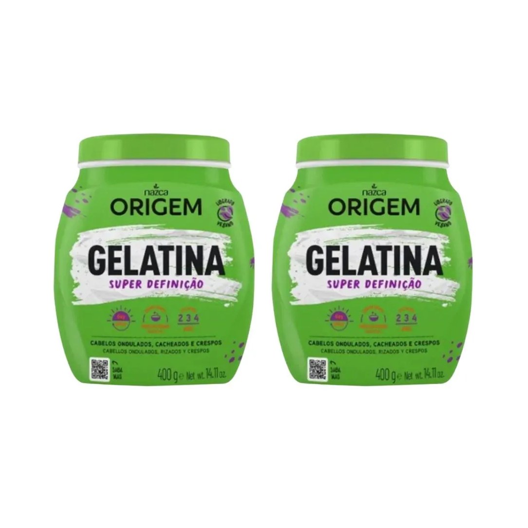 Gelatina Capilar Origem 400g Super Definiçao - Kit C/ 2un