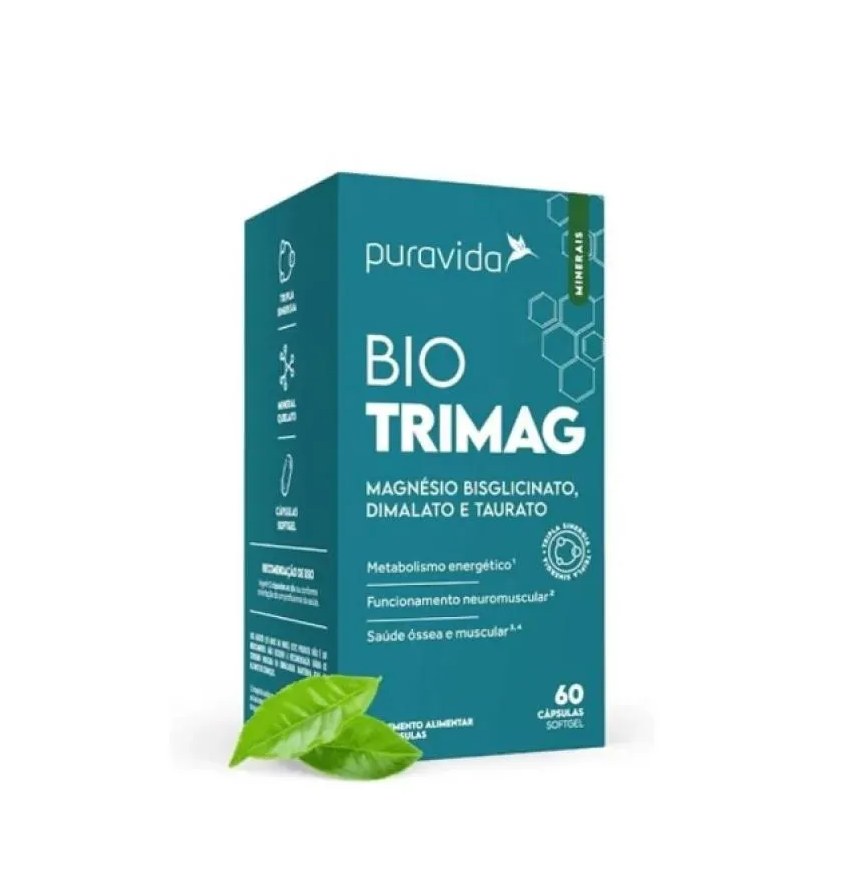 Suplemento Vitamínico Bio Trimag Mágnesio 60 Caps - Puravida