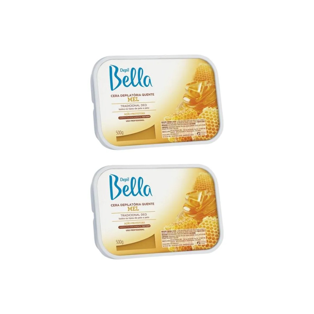 Depilatorio Depil Bella Cera 500g Mel - Kit C/ 2un
