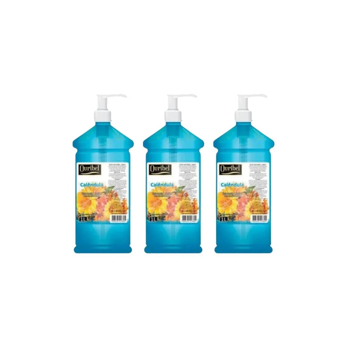 Sabonete Liquido Ouribel 1000ml Calendula - Kit C/3un