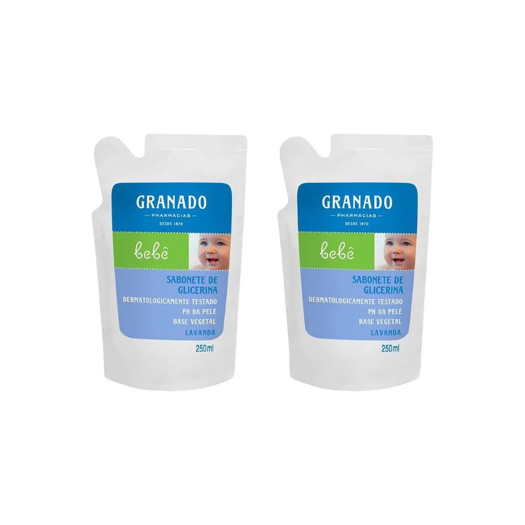 Sabonete Liquido Granado Baby Refil 250ml Glic Lav-Kit C/2un