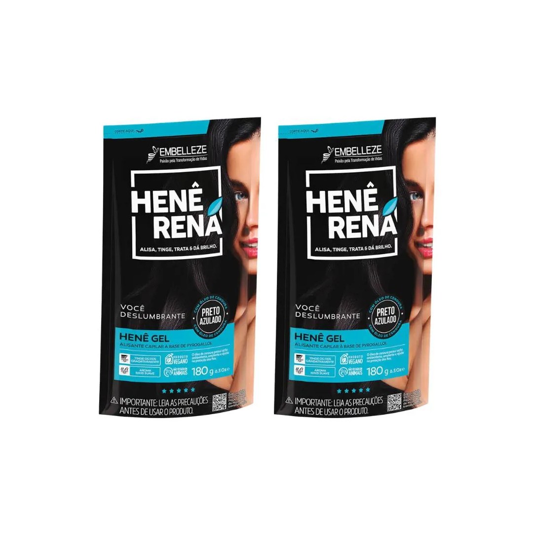 Hene Rena 180g Preto Azulado - Kit C/ 2un