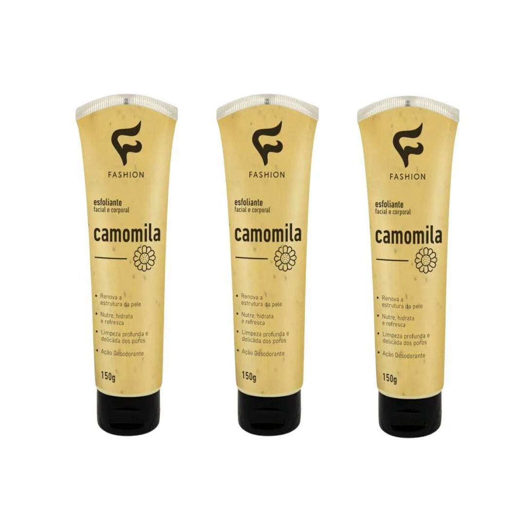 Esfoliante Fashion Facial e Corporal 150g Camomila - 3un