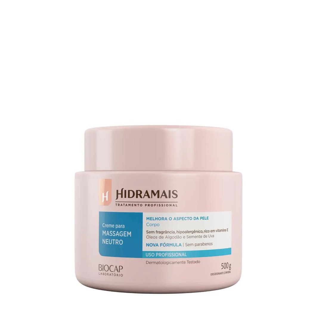 Creme Para Massagem Neutro 500g