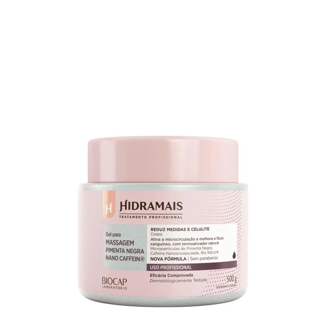 Gel Para Massagem Pimenta Negra Nano Caffein 500g