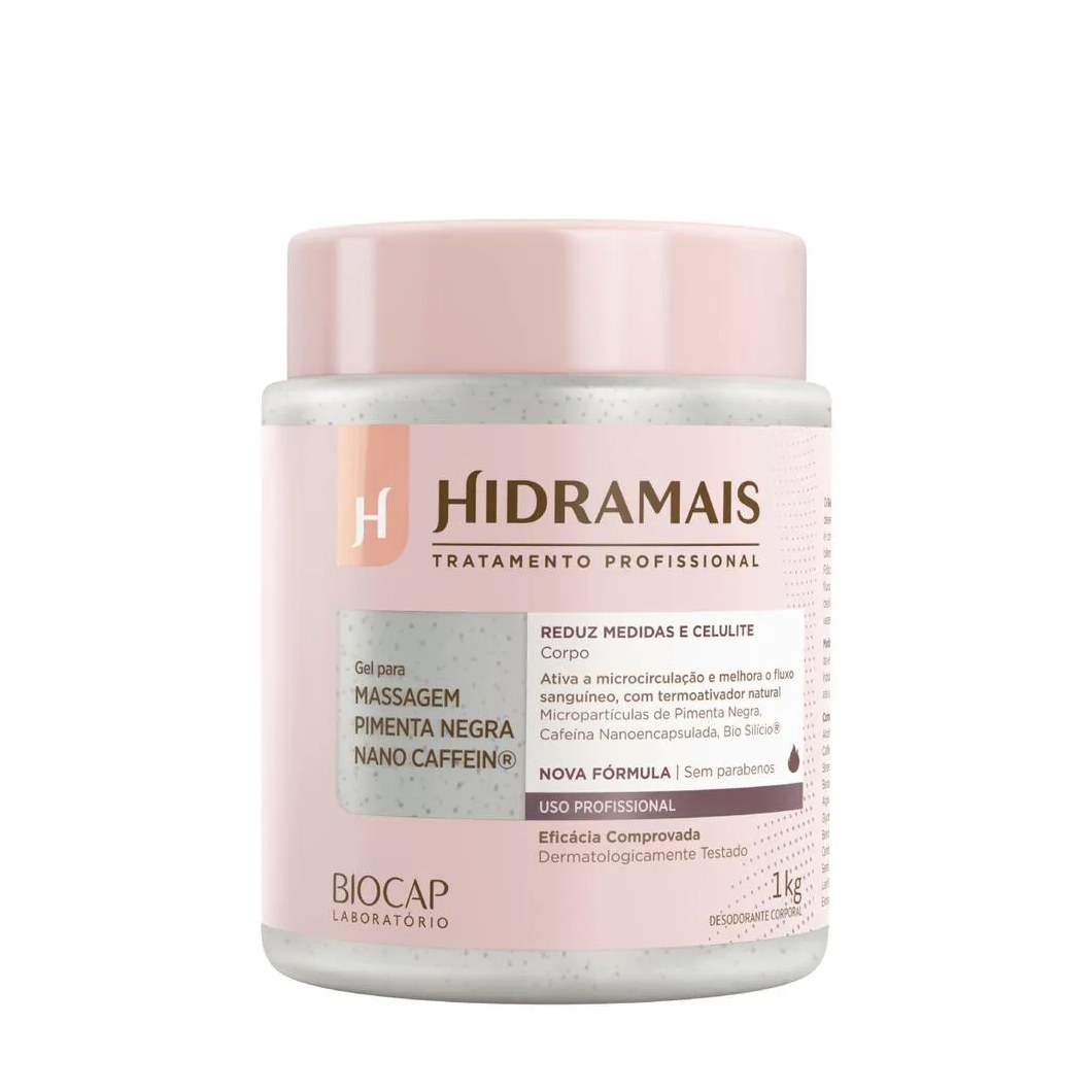 Gel Para Massagem Pimenta Negra Nano Caffein 1kg