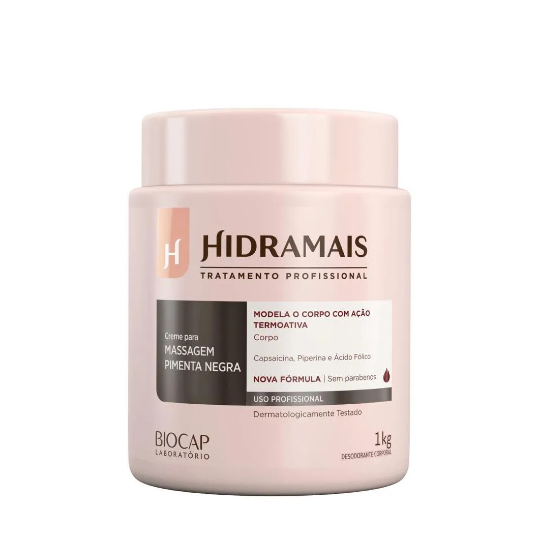 Creme Para Massagem Pimenta Negra 1kg