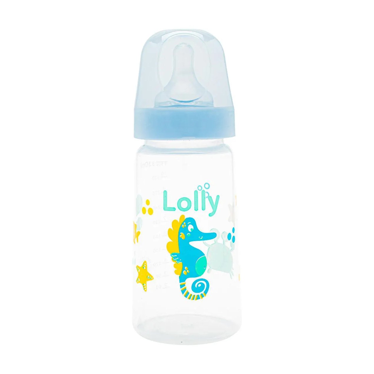 Mamadeira Lolly Kindy Big Zoo Azul 330ml - 1 unidade
