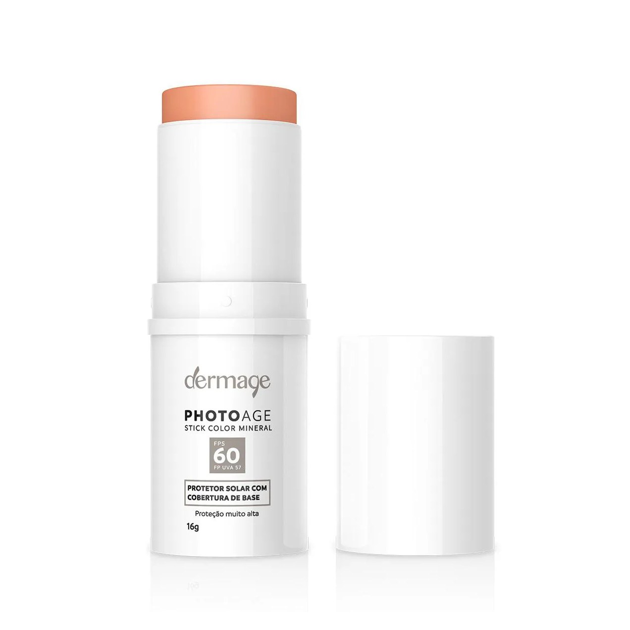 Protetor Solar Facial em Bastão Dermage Photoage Color Mineral FPS 60 Nude 16g
