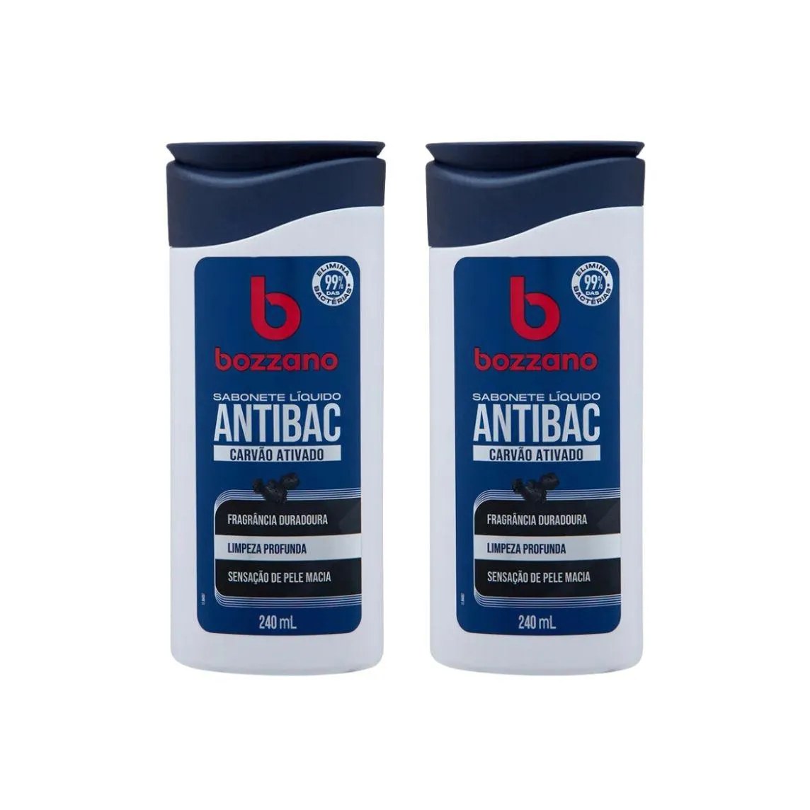 Sabonete Liquido Bozzano Carvao Ativado 240ml - Kit C/ 2un