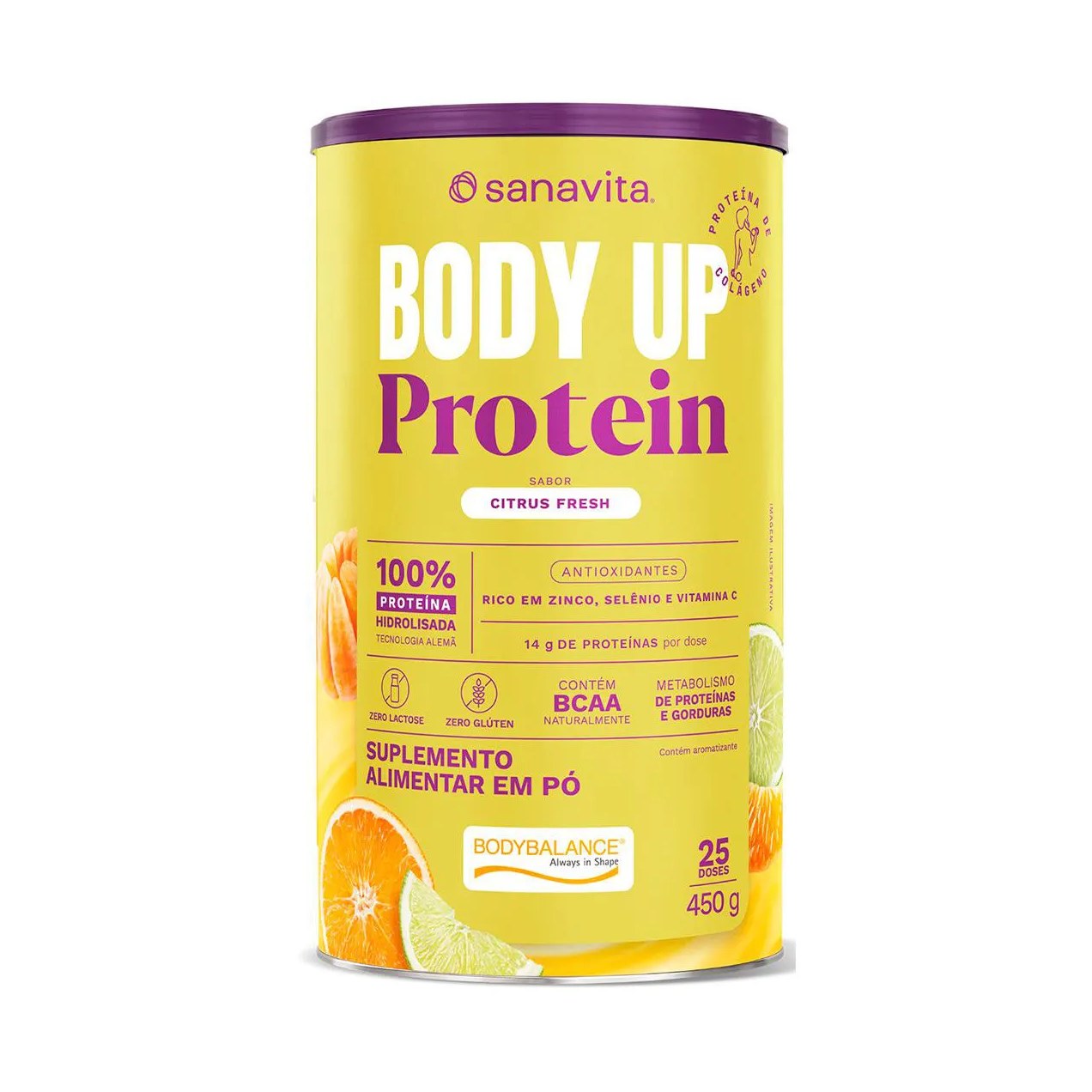 Body Up Protein Sanavita Frutas Cítricas 450g