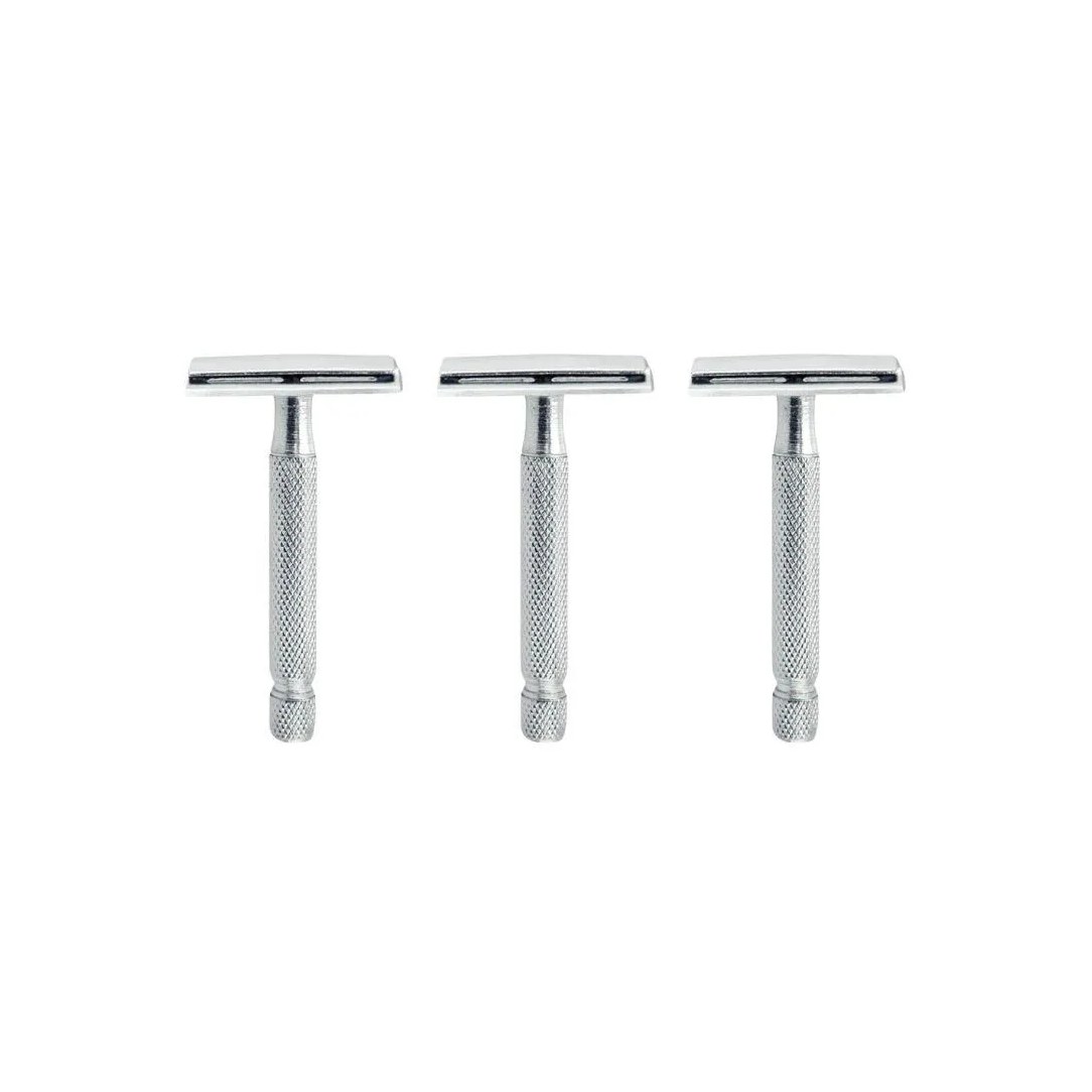 Aparelho de Barbear Metal Mundial Flex Ref Bc-130 - Kit C/ 3un