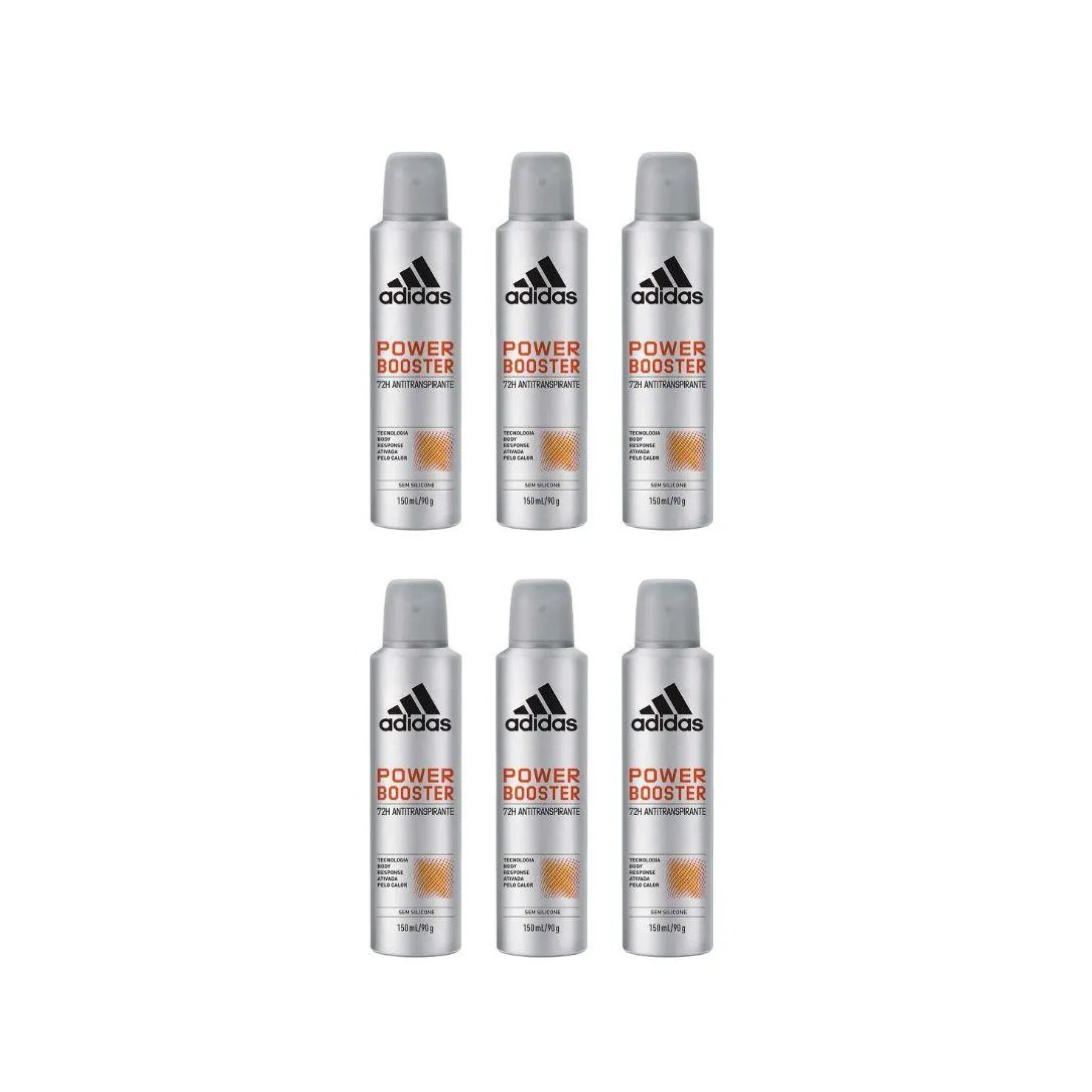Desodorante Aero Adidas 150ml Masc Power Booster - 6un