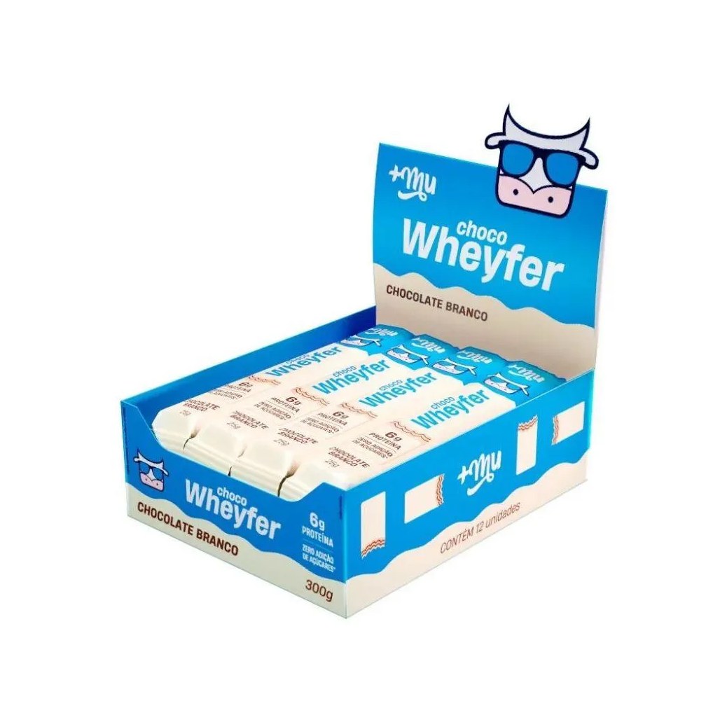 Choco Wheyfer Display (12 Unid. 25g) - Sabor: Chocolate Branco
