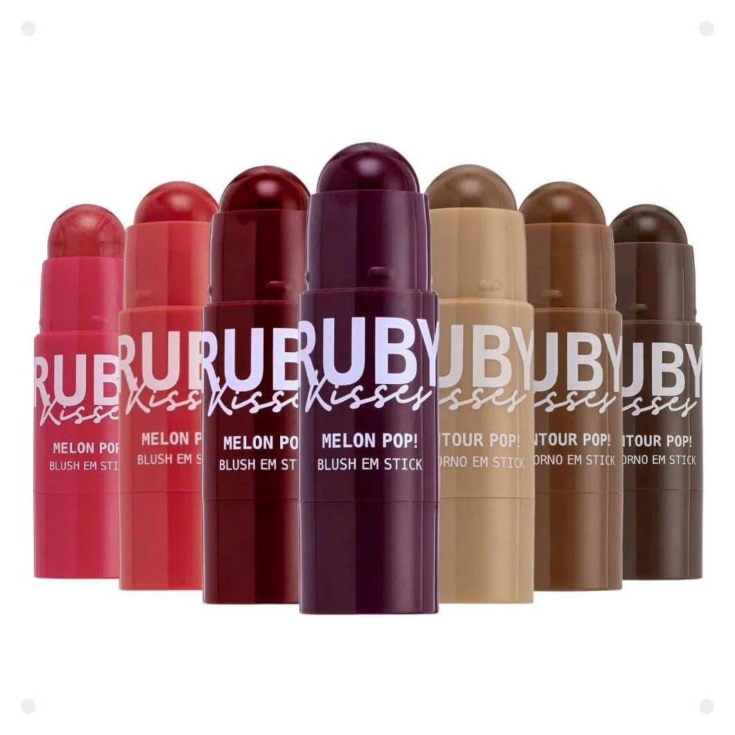 Kit Blush + Contorno em Stick Ruby Kisses com 7