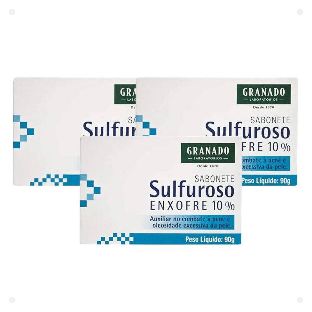 Kit Sabonete Granado Sulforoso 90g com 3