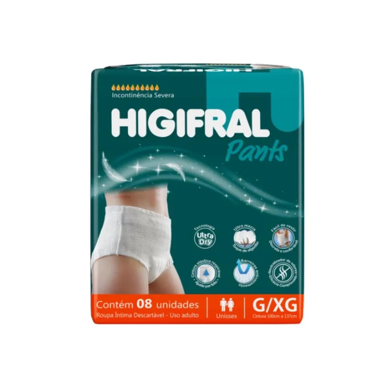 Roupa Íntima Unissex G/xg C08 Incontinência Severa Higifral