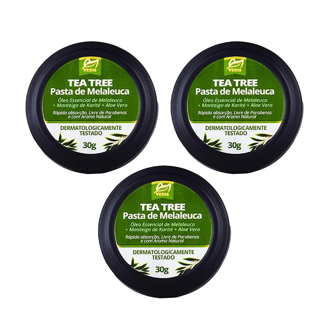 Kit C3 Pasta de Melaleuca Tea Tree 30g – Vedis